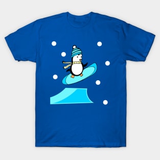 Penguin Freestyle Snowboarder T-Shirt